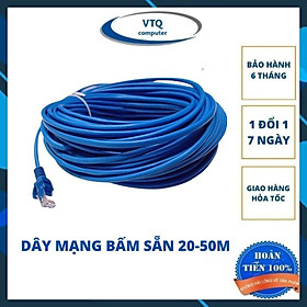 Mua Dây mạng bấm Sẵn 2 đầu 30m 35m 40m 45m 50m - Dây Cáp mạng lan đúc sẵn