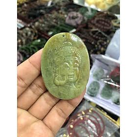 Mặt dây chuyền phật A Di Đà phong thủy đá ngọc băng tảo