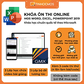 Combo 3 môn Khóa Ôn Thi chứng chỉ MOS 2019 Word Excel Powerpoint Specialist (Kèm video bài giảng) - tinhocmos