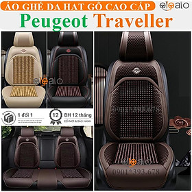 Áo trùm lót bọc ghế xe ô tô Peugeot Traveller da PU hạt gỗ tự nhiên CAO CẤP