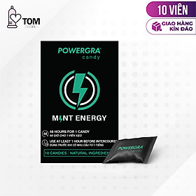 Kẹo bạc hà hỗ trợ nam giới Powergra Mint Energy - Hộp 10 viên