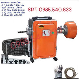Mua máy thông cống (GQ180-900w kèm quả lu phi 8   cuộn dây phi 16 và 6 đầu thông )
