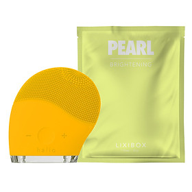 Combo Máy Rửa Mặt Và Mát Xa Da Mặt Halio Và Mặt Nạ Lixibox Pearl