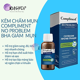 Kẽm chấm mụn Compliment No Problem BHA giảm sưng, gom khô cồi mụn 30ml