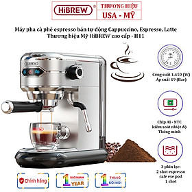 Máy pha cà phê espresso bán tự động, thương hiệu Mỹ HiBREW HÀNG CHÍNH HÃNG
