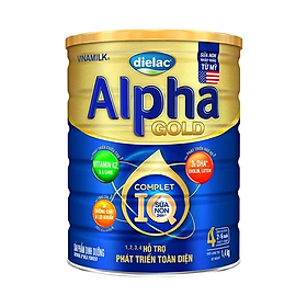 HỘP SỮA BỘT VINAMILK DIELAC ALPHA GOLD IQ 4 ̣(1,5KG) (CHO TRẺ TỪ 2- 6 TUỔI)