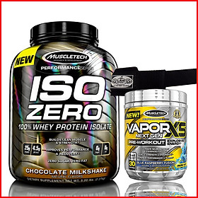 Combo Tăng cơ-Siêu mạnh mẽ ISO ZERO 4lbs + VAPOR X5 hộp 30 lần dùng - Tăng cơ nhanh chóng, Tăng sức mạnh, tăng sự tỉnh táo, tăng sức bền - Kèm quà - Hàng chuẩn nhập khẩu chính hãng