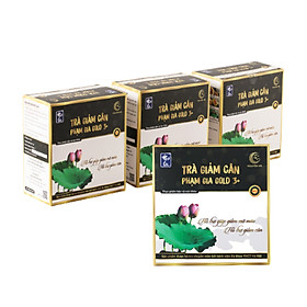 Combo 3 Thực phẩm Trà hỗ trợ giảm cân Phạm Gia Nguyên Hà Gold 3+ tặng 1 hộp - Hỗ trợ thải độc, thải mỡ thừa trong cơ thể