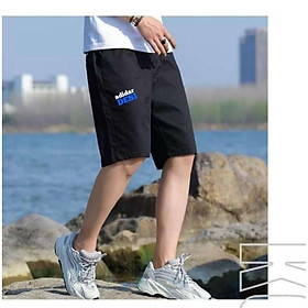Quần short nam thể thao cá tính màu đen có bigsize
