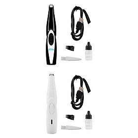 2 Set Dog Foot Ear Hair Trimmer Shaver Clippers Ultra Silent Easy to Use