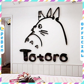 Tranh dán tường mica 3d decor khổ lớn totoro trang trí mầm non, mẫu giáo, phòng cho bé