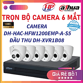 Mua Trọn bộ 06 Camera HDCVI 2MP DAHUA DH-HAC-HDW1200EMP-A-S5 - Đầu thu 4 cổng DH-XVR1B08 đầy đủ phụ kiện  Hàng chính hãng