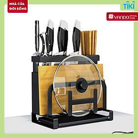 Mua Giá Kệ Để Dao Thớt Ống Đũa Đa Năng Thép Đen Cao Cấp Chống Gỉ VANDO