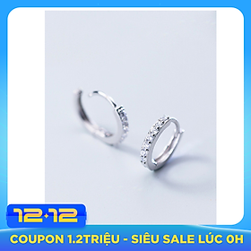 Bông Tai Nữ | Bông Tai Nữ Bạc Đơn Giản B2425 - Bảo Ngọc Jewelry