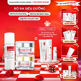 COMBO dưỡng da chuyên sâu kem dưỡng ban đêm 30g + kem dưỡng ban ngày 5 in 1 30g + Serum dưỡng trắng 30ml cho tác dụng nhanh mạnh, toàn diện