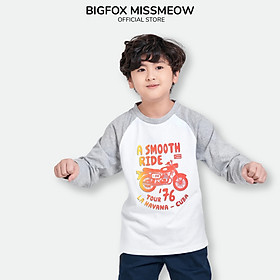 Áo dài tay bé trai BIGFOX - MISS MEOW, áo thu đông cho bé size đại hình xe máy A SMOOTH RIDE 11 - 38 kg