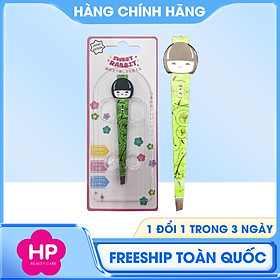 Nhíp Nhổ Lông Mày Thép Không Gỉ Sweet Rabbit Tweezers Geisha Mujaki (Màu Xanh Lá - 1 Cái)