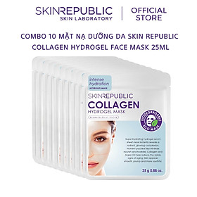 Combo 10 Mặt nạ dưỡng da Skin Republic Collagen Hydrogel Face Mask 25ml