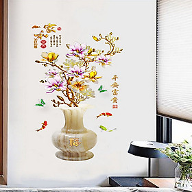 Decal dán tường bình mai vàng GS9666