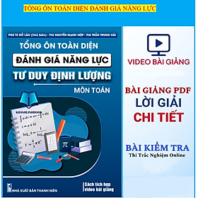 Sách - Tổng ôn toàn diện đánh giá năng lực tư duy định lượng - môn toán