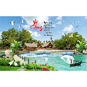 Mua Tranh Dán Tường 3D Thư Pháp - Có Sẵn Keo - TST001