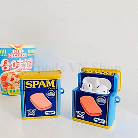 Mua Bao Case Ốp dành cho Airpods 1-2 và Airpods Pro hộp thịt Spam Silicon cao cấp