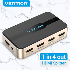 Bộ chia tín hiệu HDMI Vention 1 vào 4 ra, hỗ trợ full HD, vỏ nhôm - Hàng chính hãng