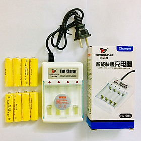 Sạc Pin AA và AAA Tặng Kèm 08 Viên Pin Sạc AA 700mAh