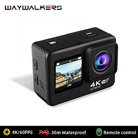 Waywalkers S60-TR Hành động Camera 2 inch Ultra HD 4K 60fps 1080p WiFi 170D dưới nước Chỗ mũ bảo hiểm không thấm nước