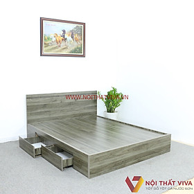 Mua Giường Ngủ Gỗ MDF Phủ Melamine Cao Cấp Màu Xanh Rêu Hộc Kéo Viva