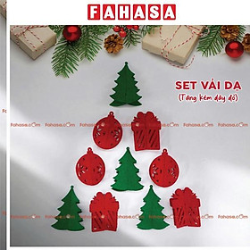 Set Dây Treo Vải Dạ - Trang Trí Giáng Sinh - Kèm Dây Đỏ - Bách Mộc