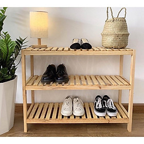 Kệ giày dép 3 tầng dài 80cm sơn NC chống ẩm