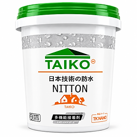 Sơn Chống Thấm Sàn Mái Lộ Thiên TAIKO NITTON - Chống Thấm Sàn Mái, Máng Xối, Ban Công Lô Gia, Bể Nước, Bể Cá, Bề Mặt Cát Xi Măng - 1L - Đen