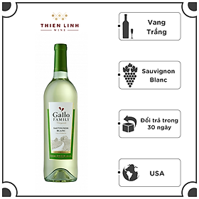 Rượu Vang Trắng USA Gallo Family Vineyards Varietal Sauvignon Blanc