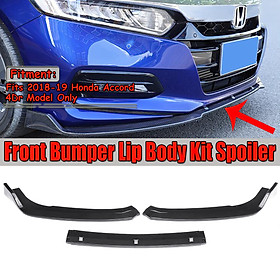 Carbon Fiber Look Front Bumper Lip Body Kit Spoiler For Honda Accord 2018 2019