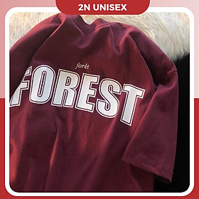 Hình ảnh Áo thun tay lỡ form rộng unisex - Áo phông nam nữ oversize - T shirt Forest b