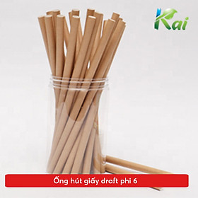 Mua 100 Ống Hút Giấy Kraft Nâu phi 6 hoặc phi 8