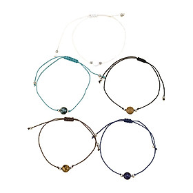 5 Pieces Braided Bead Bracelet Wrist Jewelry String Bracelets for