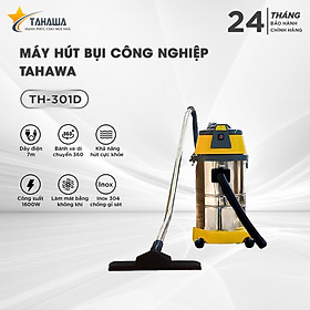 Máy hút bụi công nghiệp TAHAWA TH-301D Máy hút bụi cầm tay Chức năng hút khô và nước thích hợp cho nhiều môi trường như nhà xưởng, văn phòng vừa và nhỏ hoặc nhà riêng.