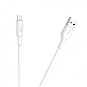 Mua Cáp sạc nhanh 2A Hoco chân Micro truyền dữ liệu ổn định   thiết kế đẹp cho Android dài 1m - Hàng chính hãng - Trắng
