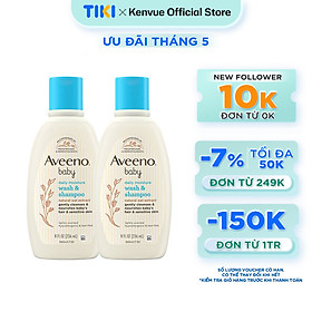 Bộ 2 Sữa tắm gội toàn thân Aveeno baby 236ml