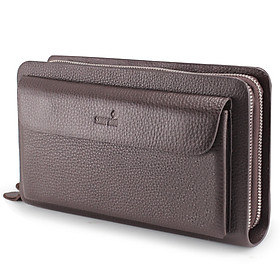 Ví Cầm Tay, Bóp Cầm Tay Smeraldo SM213 Da Bò Màu Đen, Nâu, Đỏ, Xanh Navy