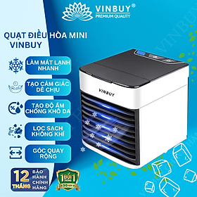 Mua Quạt điều hòa mini hơi nước làm mát không khí nhỏ gọn để bàn  nhiều chế độ làm mát  có khay chứa đá  công suất lớn  quạt êm không gây tiếng ồn - Hàng chính hãng - VinBuy