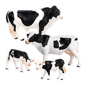 Farm Animal Figurines Cow Miniatures Home Desk Ornaments  Playset