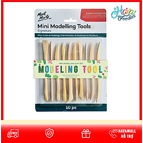 Bộ Dụng Cụ Điêu Khắc Đất Sét 10 Cái – Mont Marte Mini Modelling Tools Boxwood 10 pc (Bao Bì Ngẫu Nhiên)