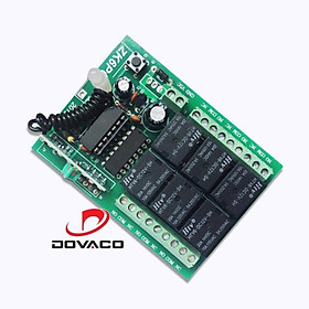 Mua Mạch công tắc điều khiển từ xa 6 cổng học lệnh RF 4 chế độ 12VDC