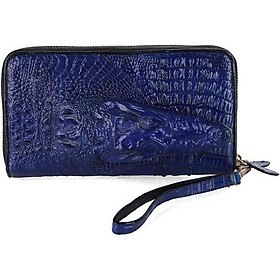 Ví nữ da cá sấu Huy Hoàng nhiều ngăn đầu cá sấu màu