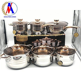 Mua Bộ nồi inox 6 món bếp từ  5 đáy  Chống dính công nghệ Đức - EB 8013
