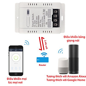 Công tắc thông minh wifi Tuya công suất cao 20A/4400W