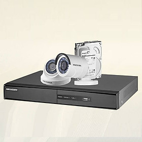 Mua Trọn bộ 2 camera chính hãng Hikvision HD720P